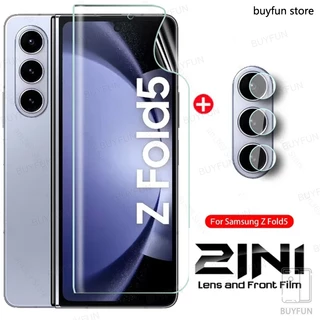 Bảo vệ ống kính 2in1 + Phim mềm Hydrogel sceen nhỏ phía trước cho samsung galaxy z fold 6 5 zfold6 fold6