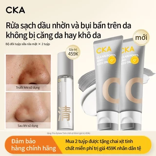CKA-Sữa Rửa Mặt Amino Acid Double Tube, Làm Sạch, Kiểm Soát Dầu, Chăm Sóc Da, Loại Bỏ Mụn Đầu Đen, Unisex Cho Nam Và Nữ
