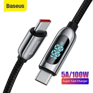 Cáp sạc nhanh Baseus PD 100W Type C cho MacBook 2021 2020 Xiaomi Samsung