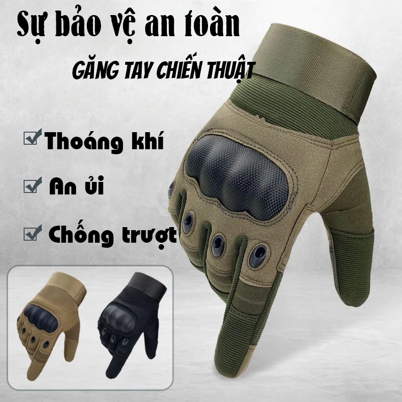 Găng Tay Xe Máy Chống Trơn Trượt Đi Xe Bánh Răng Găng Tay Hạng Nặng Full Ngón Tay Bảo Vệ Nửa Ngón Cho Thể Dục Ngoài Trời Thể Thao