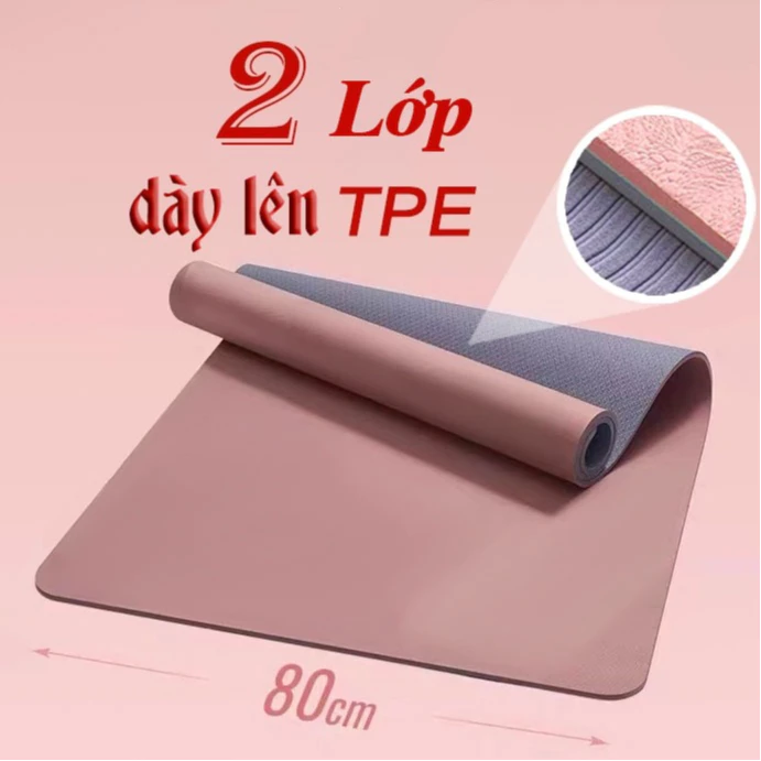 Tpe Thảm Tập Yoga Mềm Mật Độ Cao Cực Dày Thảm Tập Yoga Chống Trơn Trượt Thảm Thể Thao Tập Thể Dục 80cm