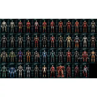 Marvel "ALL Armors of Iron Man" Limit poster canvas in 65 * 40cm