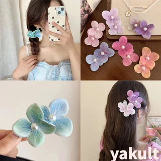 🎀 yakult 🎀Kẹp tóc hoa Phalaenopsis màu hồng!Phong Cách Ngày Lễ Bên Mỏ Vịt Kẹp Siêu Cổ Tích Phụ Kiện Tóc Nữ Xuân Hè