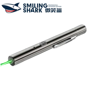 Smiling Shark Bút chiếu laser pointer LS307B sạc lại được USB ánh sáng xanh lá dành cho dạy học mèo cưng Sử dụng cho hội nghị