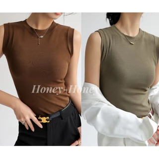 Honey-Honey  Áo Vest Nữ Hàng Đầu Phong Cách Mới Áo Vest Không Tay Nữ Top [S-XL]