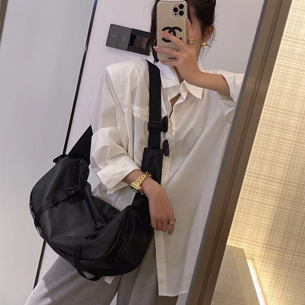 Kabohut Dụng Cụ Túi Đeo Đường Phố Dung Tích Lớn Hip Hop Thể Thao Túi Đeo Vai Unisex Túi Messenger