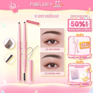 Bút Kẻ Lông Mày PINKFLASH OhMyEmoji Dễ Tán Chống Nước Giữ Màu Lên Đến 8 Tiếng Tích Hợp Đầu Cọ Chải Tiện Dụng 0.2g