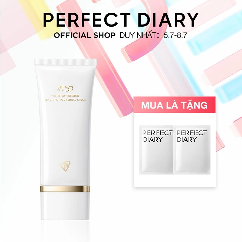 Kem chống nắng dưỡng da PERFECT DIARY SPF50+ bảo vệ khỏi tia UV PA+++ dưỡng ẩm dung tích 60ml