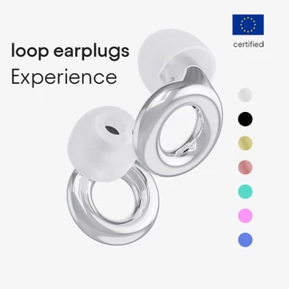 Loop Experience - Nút tai giảm tiếng ồn (-18dB) để tập trung, phụ huynh, du lịch, buổi hòa nhạc & lái xe mô tô - Thiết bị bảo vệ thính giác có độ trung thực cao, có thể tái sử dụng với thiết kế thời trang - 4 kích cỡ