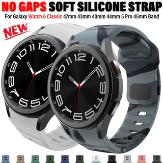 Dây Đeo Silicon Cho Samsung Galaxy Watch7 6 / 5 / 4 44mm 40mm pro 45mm Thể Thao 20mm Dây Đeo Đồng Hồ Vòng Tay Galaxy Watch 6 Cổ Điển 43mm 47mm