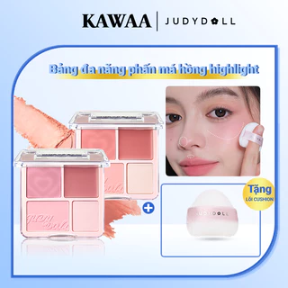 [JUDYDOLL] 2024 Bảng màu má hồng đa năng mới và độ bóng cao giúp làm sáng khuôn mặt và tạo đường viền cho da