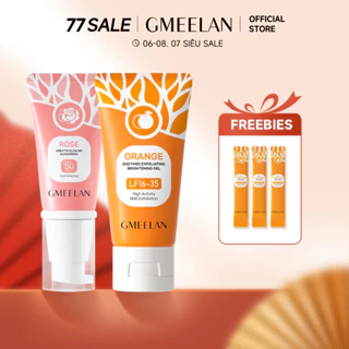 COMBO 2PCS GMEELAN Gel Tẩy Tế Bào Chết Da Mặt 50g+Chiba Rose Kem chống nắng 30g Skincare