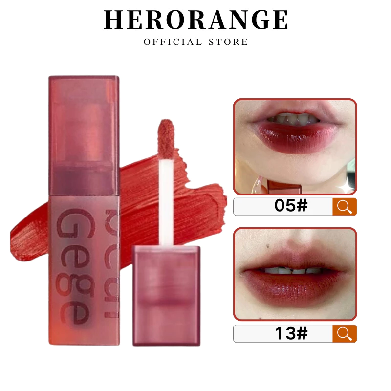 Gegebear Son Kem Lì Màu Nhung Lì Dưỡng Ẩm Kháng Nước Lâu Trôi hazy son blackrouge