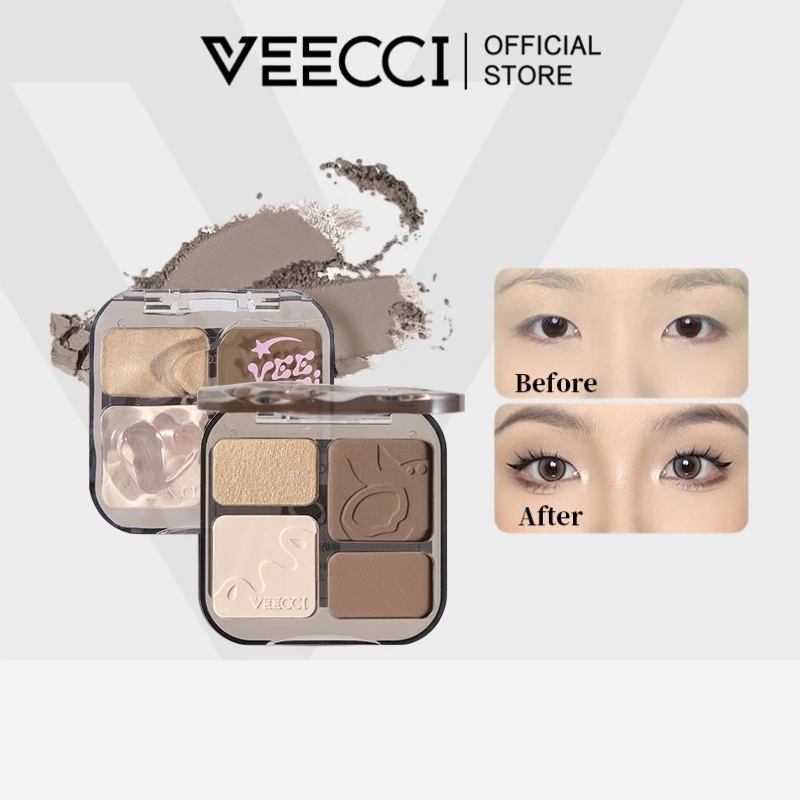 VEECCI Bảng Phấn Bắt Sáng Và Tạo Khối Tự Nhiên Lâu Trôi Chống Nước 8g