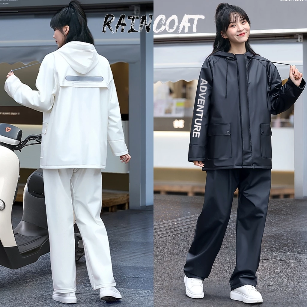 Áo mưa chia áo mưa Bộ áo mưa cho xe máy Áo mưa Unisex có vành
