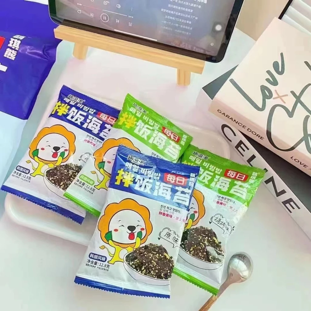 Ganyuan Rong biển xắt nhỏ mè hàng ngày 128g bibimbap vị thịt nướng nguyên bản