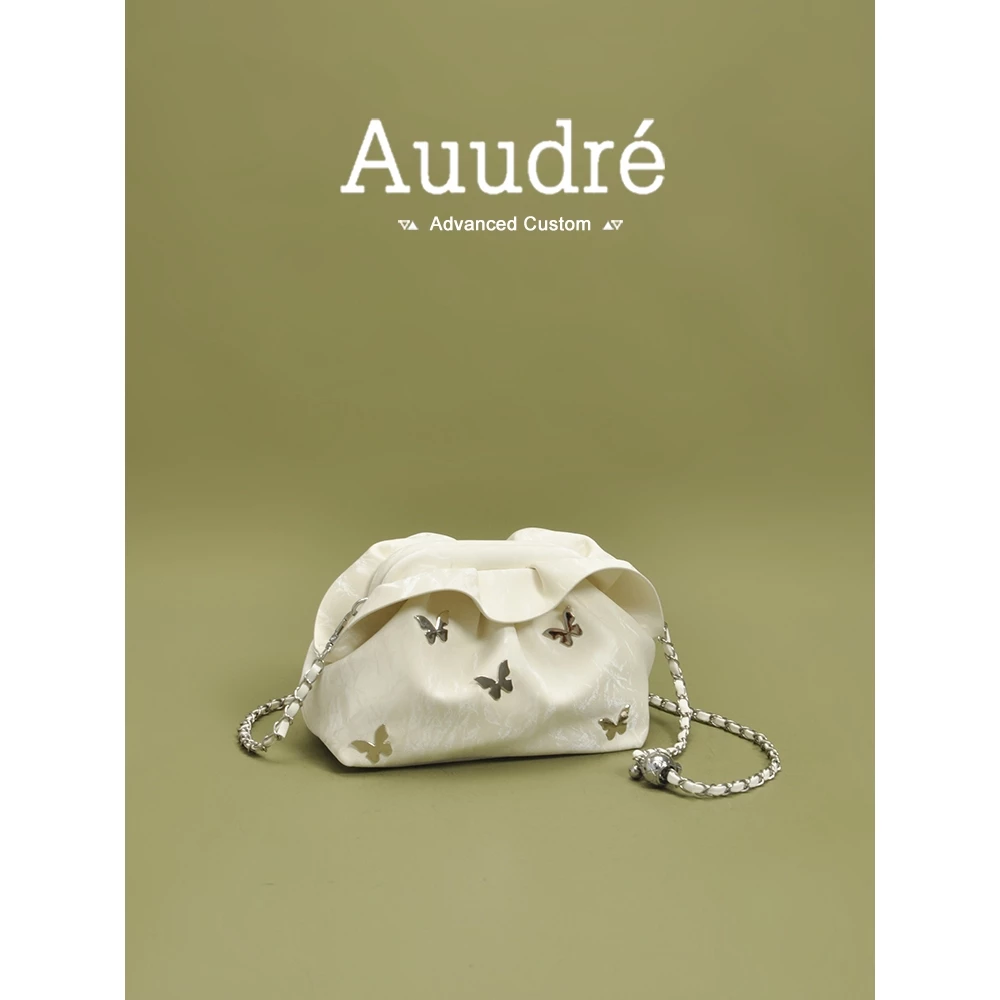Auudre Cảm Giác Cao Cấp Xếp Ly Đám Mây Túi Nhỏ Nữ 2025 Phong Cách Mới Dây Xích Đeo Vai Túi