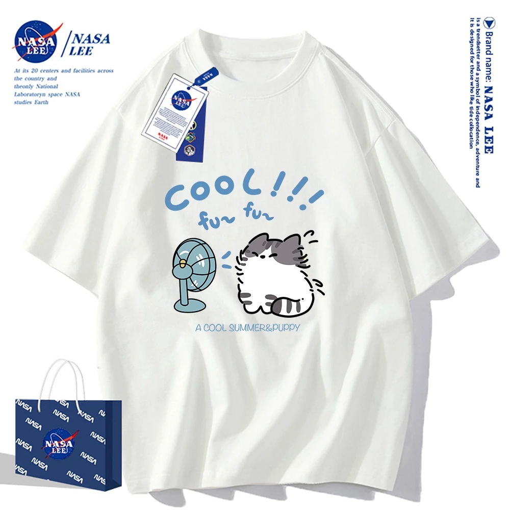 🔥Hàng có sẵn🔥Nasa Khớp Ngắn Tay Nam Nữ Xu Hướng Thời Trang Mùa Hè 2024 Phong Cách Mới Rời Cặp Đôi Nửa Tay
