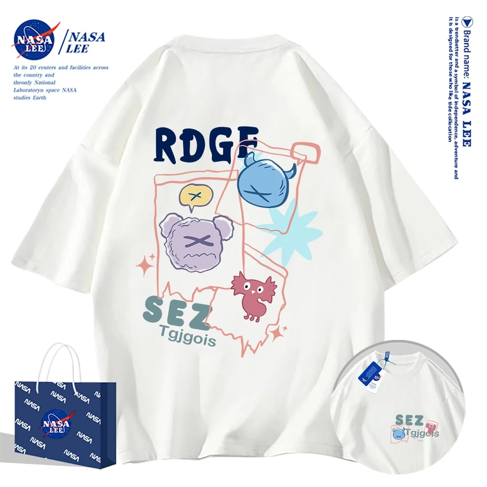 Nasa Khớp Ngắn Tay Nam Nữ Xu Hướng Thời Trang Mùa Hè 2024 Phong Cách Mới Rời Cặp Đôi Nửa Tay