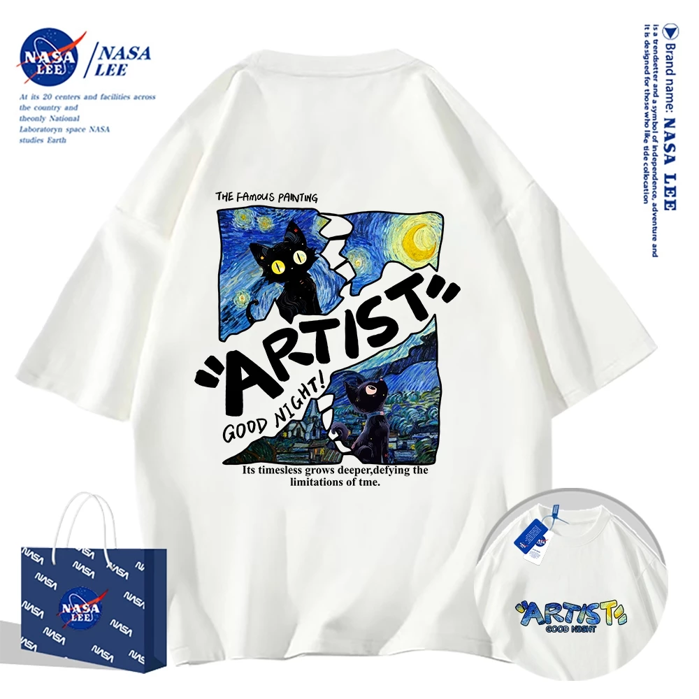 🔥Hàng có sẵn🔥Nasa Khớp Ngắn Tay Nam Nữ Xu Hướng Thời Trang Mùa Hè 2026 Phong Cách Mới Rời Cặp Đôi Nửa Tay