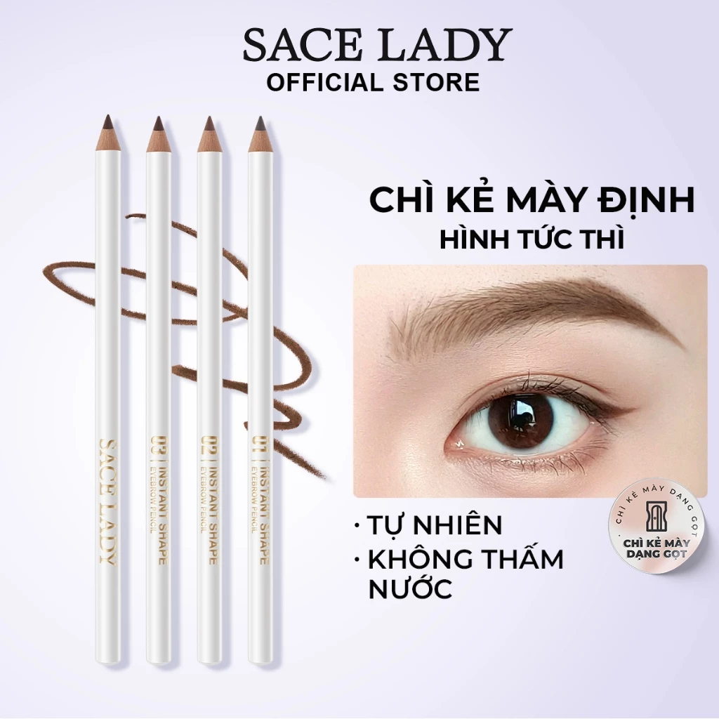 Chì Kẻ Mày SACE LADY Trông Tự Nhiên Dụng Cụ Gọt Bút Chì Tích Hợp Hình Dạng Xác Dịnh Diền Vào Lông Mày 1g