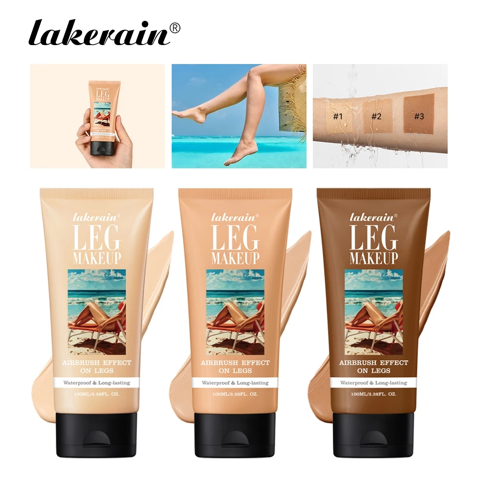Kem nền trang điểm chân Lakerain, làm đều màu da chân và kem nền trang điểm cơ thể để che hình xăm, không thấm nước lâu trôi, kem dưỡng da chống chuyển 100mv