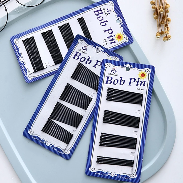💕Dy💕Set 60 Kẹp Tăm Màu Đen Tiện Lợi Cho Nữ