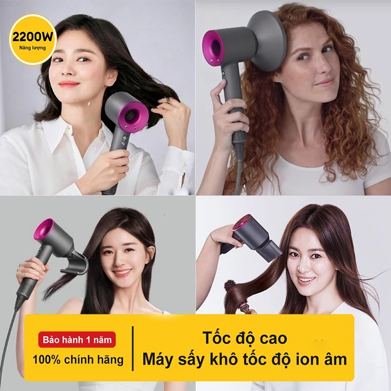 Máy sấy tóc ION âm K3500, Công suất mạnh, Sấy nhanh, Tiết kiệm năng lượng, Bảo vệ tóc khỏi hư tổn - MIỄN PHÍ 5 PHỤ KIỆN