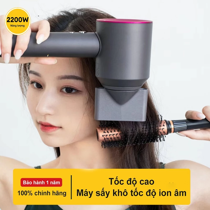 Máy sấy tóc Ion âm Modong 5in1 dung tích 2200W, đi kèm giá đỡ chính hãng, Bảo hành 24 tháng
