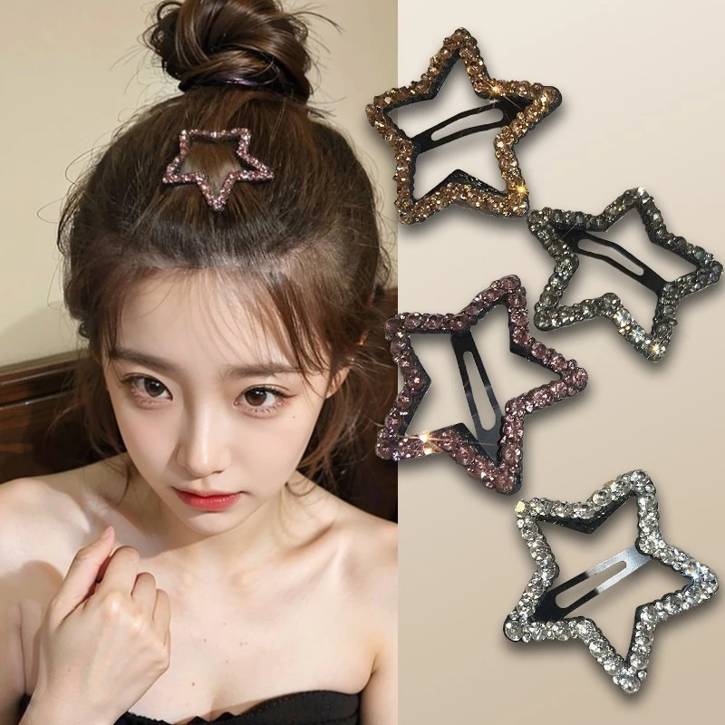 💕Dreamy💕Kẹp Tóc Ngôi Sao Đính Đá Cao Cấp - Mới Kẹp Tóc Đính Đá Hình Ngôi Sao Xinh Xắn Cho Nữ