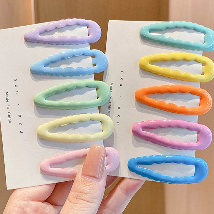 💕Dy💕1k 7 Màu Hàn Quốc DIY Màu Kẹo Nước Thả Hình Kẹp Tóc Ngọt Ngào Cô Gái Dễ Thương Bb Kẹp Vịt Hóa Đơn Kẹp