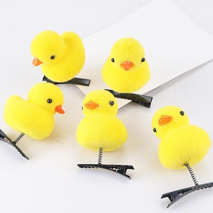 💕Dy💕Kẹp Tóc Mái Hình Vịt,Gà Vàng Nhỏ Xinh Xắn Dễ Thương Cho Con Gái