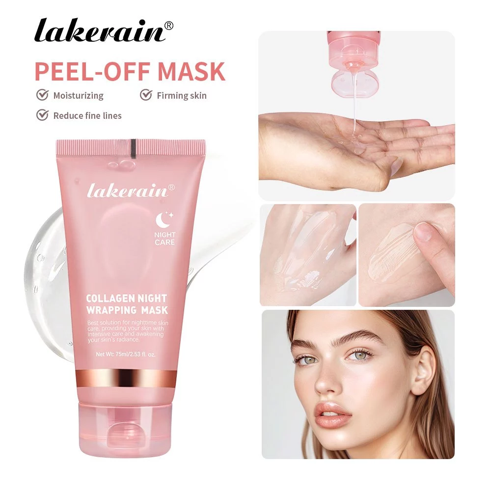Mặt nạ lột Collagen Lakerain, ngăn ngừa lão hóa, săn chắc da nâng cơ, mặt nạ chăm sóc da ban đêm 75ml