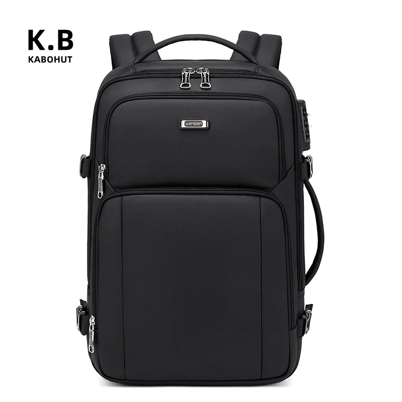 Ba lô du lịch nam công sở cao cấp KABOHUT Túi đựng Laptop chống trộm đa chức năng (15,6 inch)