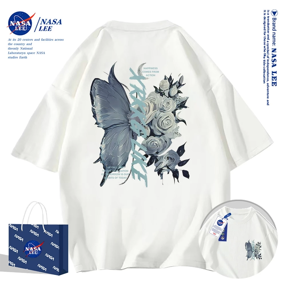 Nasa Khớp Ngắn Tay Nam Nữ Xu Hướng Thời Trang Mùa Hè 2024 Phong Cách Mới Rời Cặp Đôi Nửa Tay