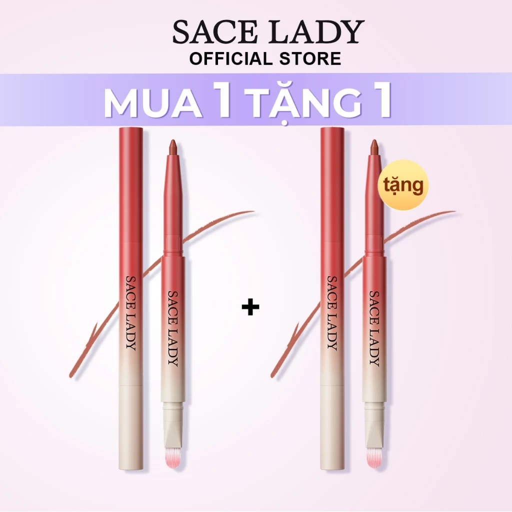 Chì Kẻ Viền Môi SACE LADY Sắc Tố Cao Kết Cấu Mịn Màng Trang Điểm Cho Nữ Da NăngTrang Diểm