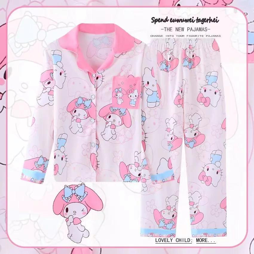 Phù Hợp Với Trẻ Em Cô Gái Lớn Dài Tay Nighty Hàn Quốc Pyjama Đồ Ngủ Tập Đi Bộ Đồ Ngủ Áo Sơ Mi Cho Bé Gái
