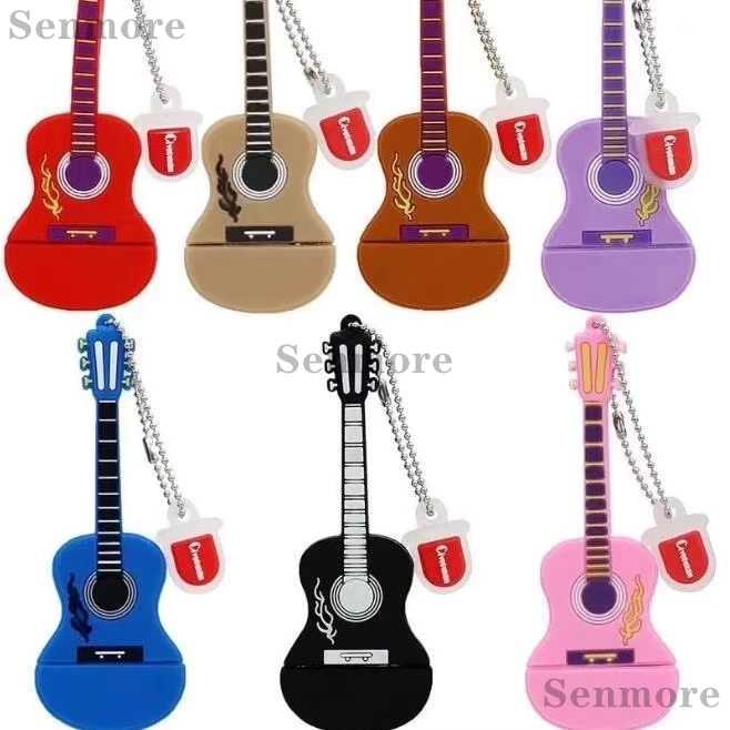 Đàn Guitar Chất Liệu Silicon Pendrive 1TB 128GB USB Ổ Đĩa Nhớ Âm Nhạc Lưu Trữ Dữ Liệu USB Flash Drive 8GB 32GB 16GB