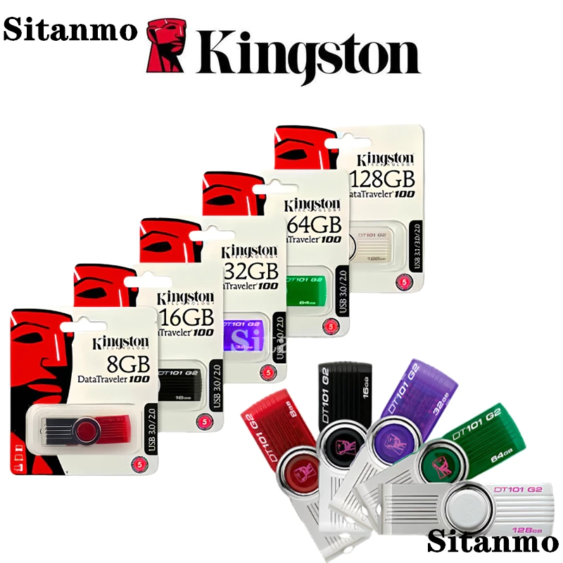Kingston DT101 1GB 2GB 4GB 8GB 16GB 32GB 64GB USB 2.0 Ổ Đĩa Flash Có Thể Sử Dụng Cho Máy Tính NotoBook Tốc Độ Cao