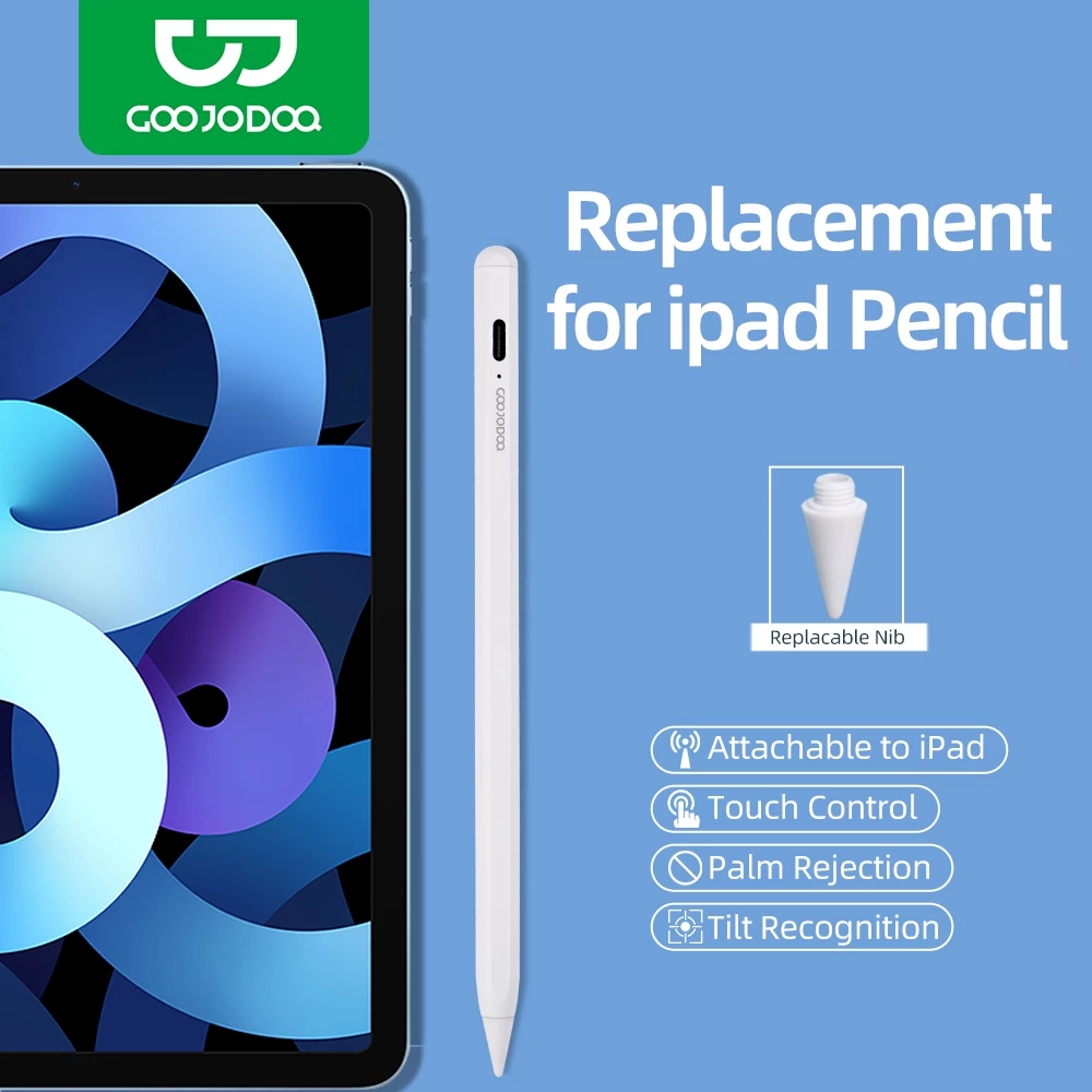Goojodoq stylus Pencil touch switch Type-C sạc từ tính Tương thích với pad 2018 trở lên