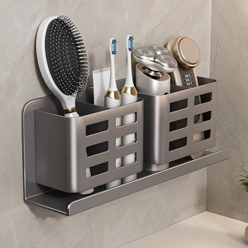 GuanChuang Giá đựng đồ trong phòng tắm, lược, ống đựng dao cạo giá để bàn chải đánh răng điện