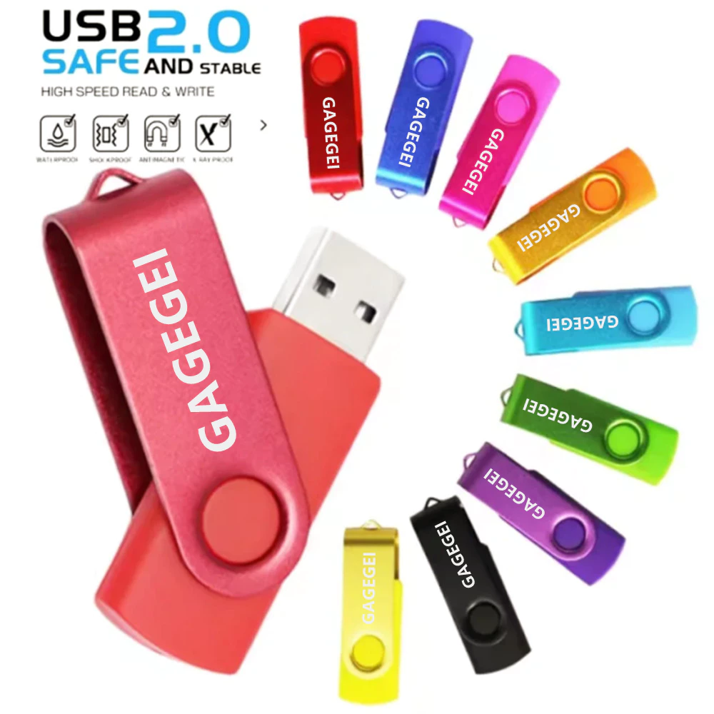 Gagegei USB Pendrive 1GB 4GB 8GB 16GB 32GB 64GB 128GB 1TB 2TB Lưu trữ dữ liệu USB 2.0