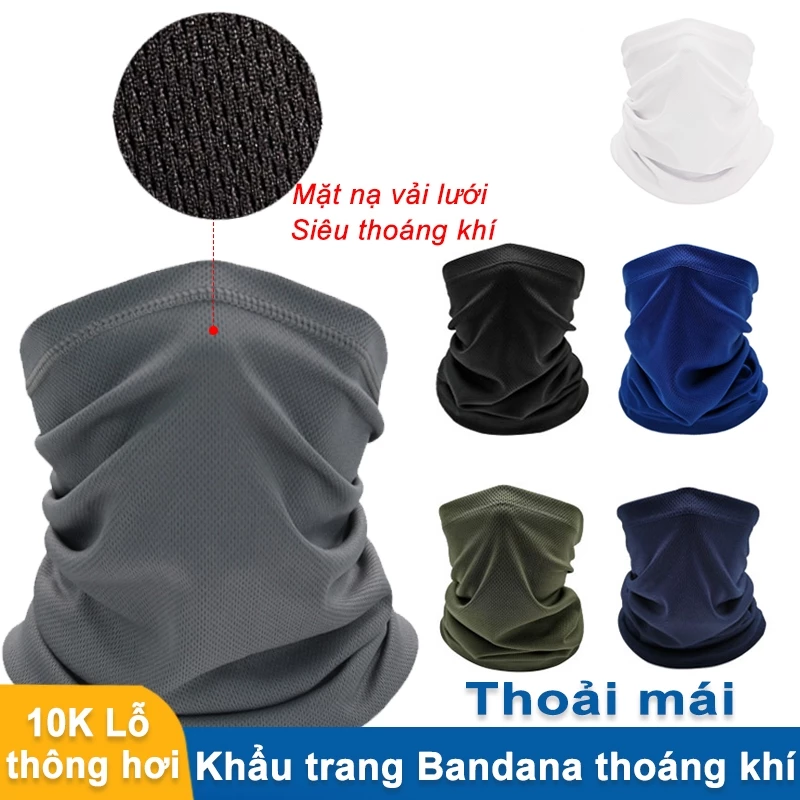 Khăn che mặt Musion vải lưới khô nhanh chống bụi và tia UV cho người đi xe máy / xe đạp / câu cá / thể thao