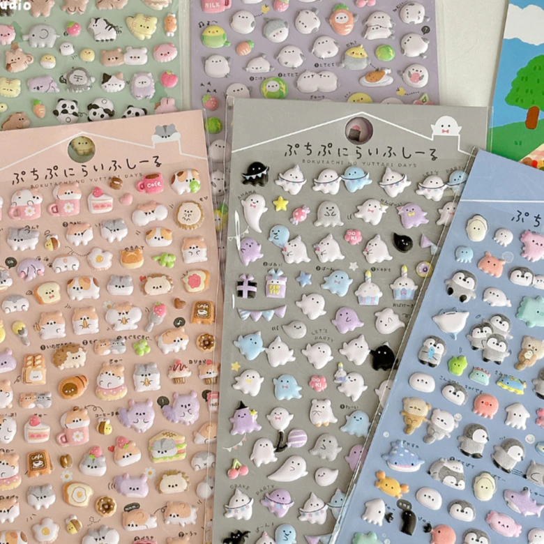 Ohaya | 3d mini Động Vật Dán Ba Chiều Sổ Tay Điện Thoại Di Động ipad Giữ Nhiệt Cốc Miếng Dán Trang Trí