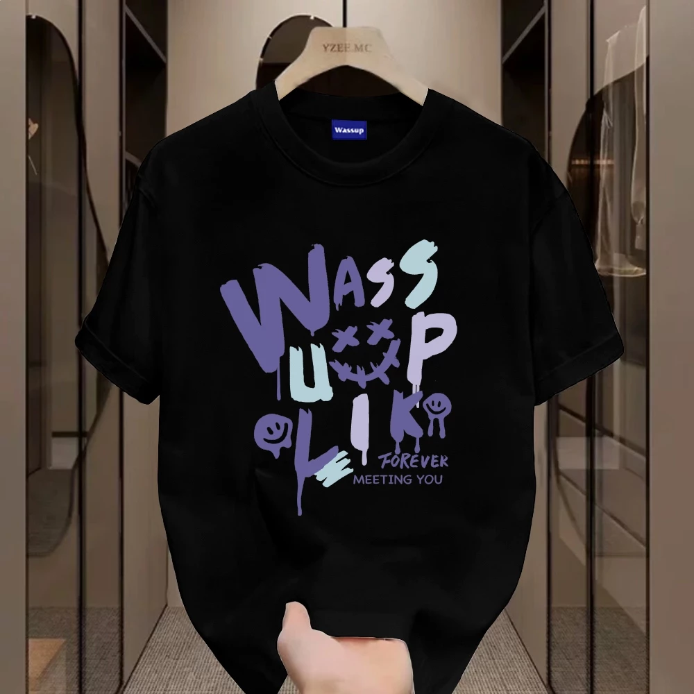 ✨Hàng có sẵn✨WASSUP Graffiti Maker Áo thun nam mới! cotton, thời trang, Unisex