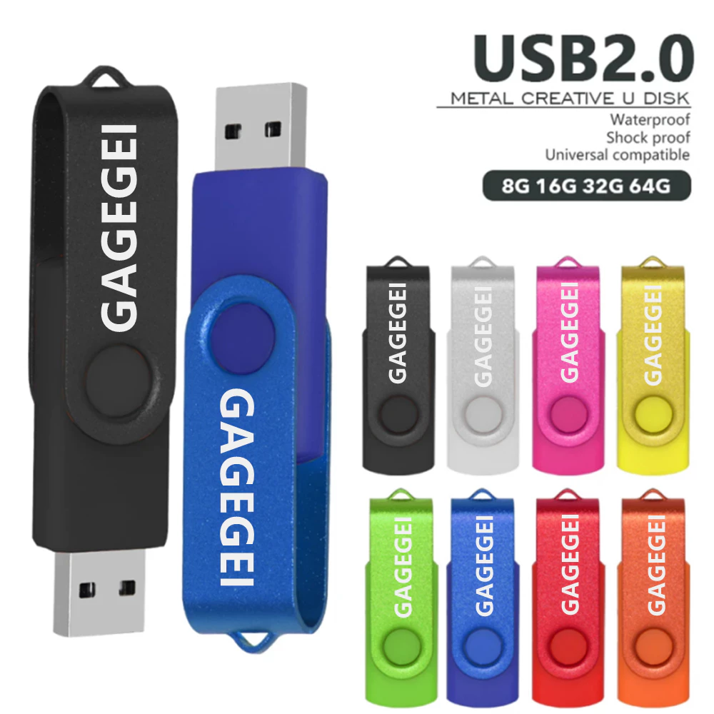 Xoay USB 128GB 64GB 32GB Pendrive 16GB 8GB Chống Rơi 4GB 1GB USB Flash Drive