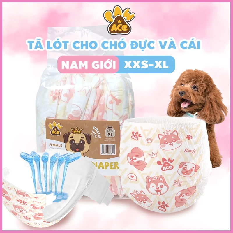 Tã cho chó đực và cái - Sản xuất theo công nghệ Nhật Bản - Tã cho mèo đực và mèo cái đều dùng được