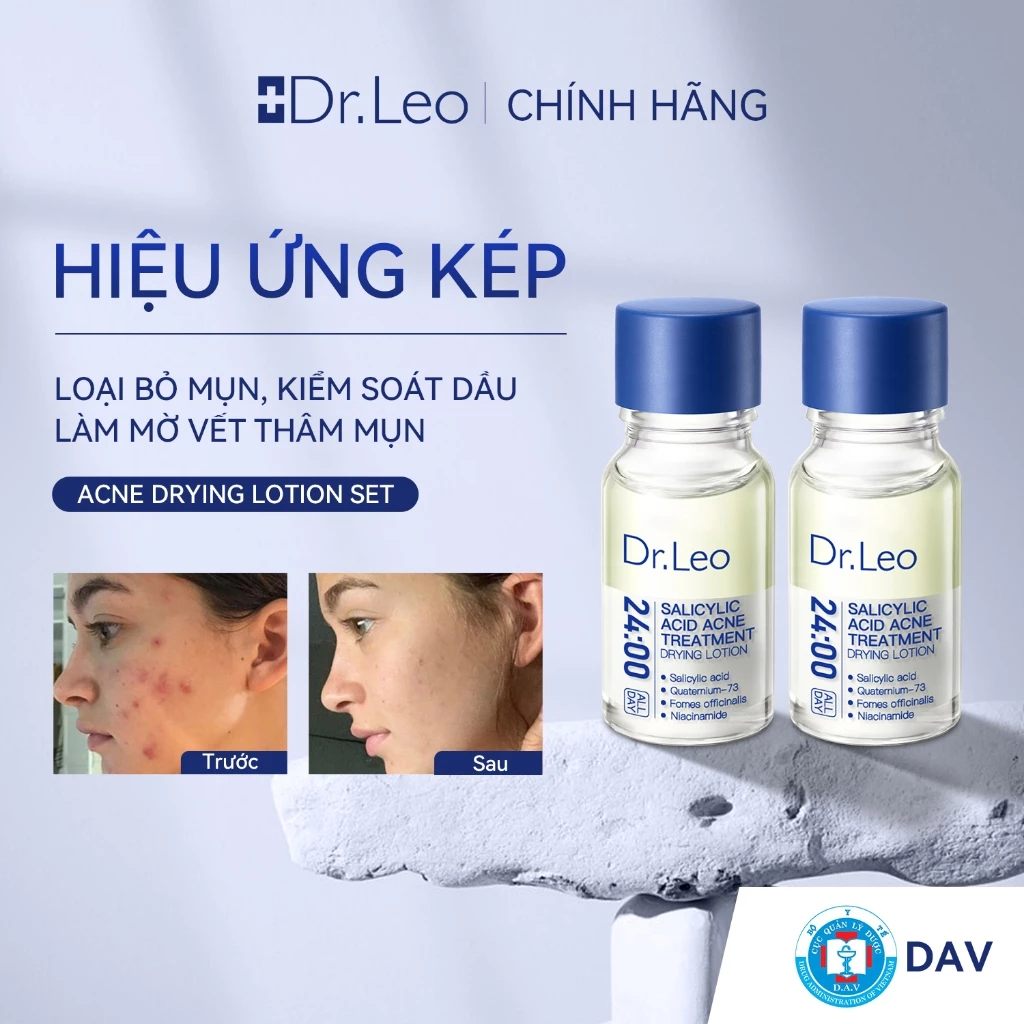 Serum chấm mụn Dr.Leo salicylic acid hỗ trợ giảm mụn viêm sưng đỏ 10ml