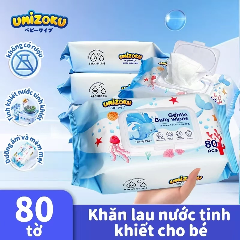20/80 khăn lau không mùi chất lượng cao an toàn, nhẹ nhàng và phù hợp cho bé