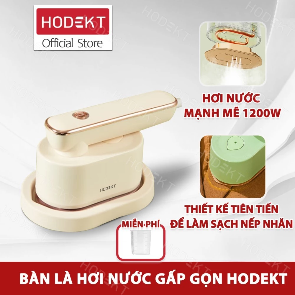 Bàn ủi hơi nước cầm tay 2 trong 1 HODEKT bàn là vừa ủi nước và khô gấp gọn du lịch tiện lợi